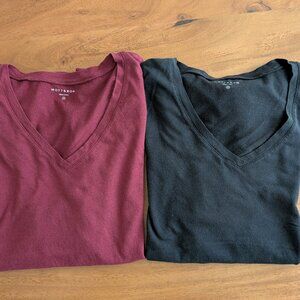 Mott & Bow Shorts - Black and Maroon Size Medium